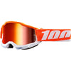 Lunettes de Motocross Accuri 2 à Lentille Miroir Blanc Orange