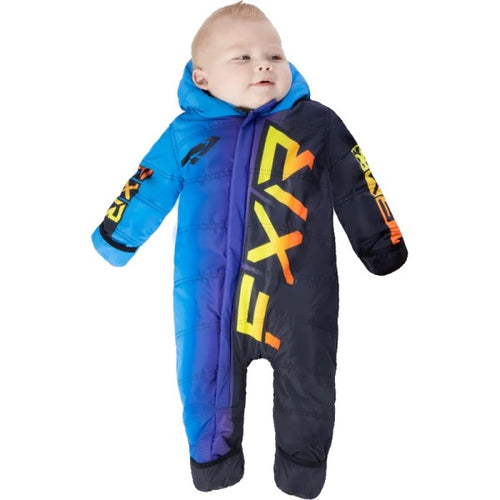 Ensemble de Motoneige CX Bébé FXR noir/bleu, de face