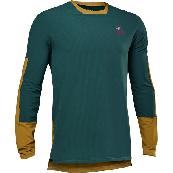 Maillot de Vélo Defend Thermal/Fox/bleu, de face