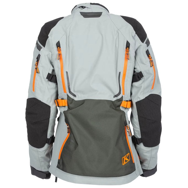 Manteau de Moto Artemis Femme Klim Gris/Orange de dos