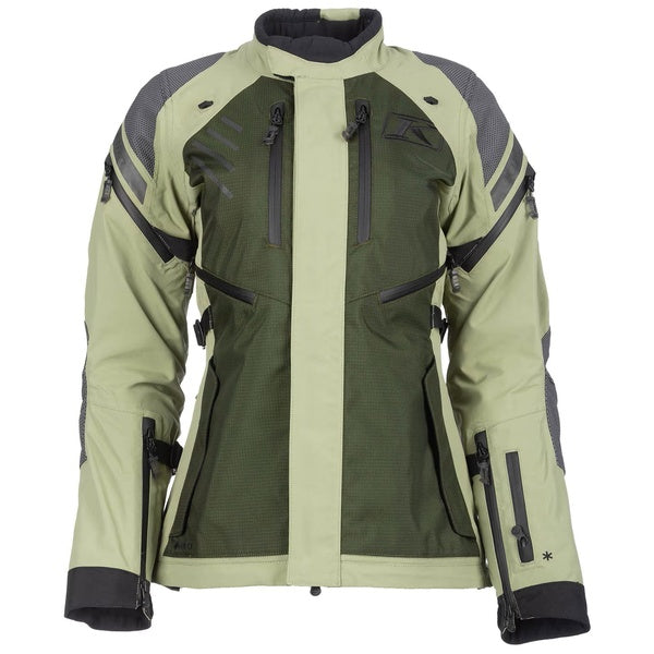 Manteau de Moto Artemis Femme Klim Vert de face