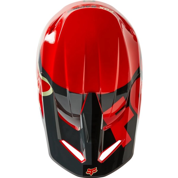 Casque de Motocross V1 Xpozr Rouge/Jaune au-dessus