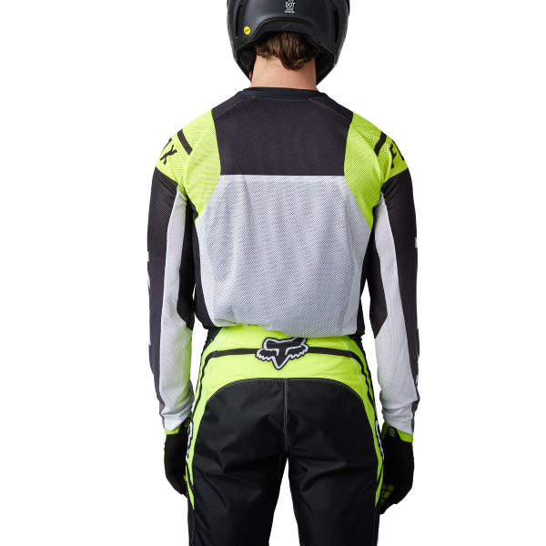 Chandail de Motocross Fox Airline Sensory Jaune Modèle  Dos