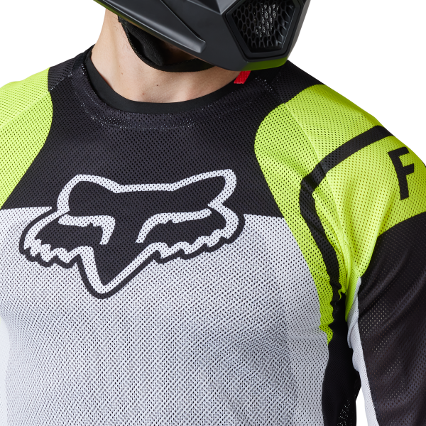 Chandail de Motocross Fox Airline Sensory Jaune Modèle  Zoom