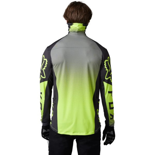 Chandail de Motocross Ranger Drive Krux SXS Haute-Visibilité/Noir essayage de dos