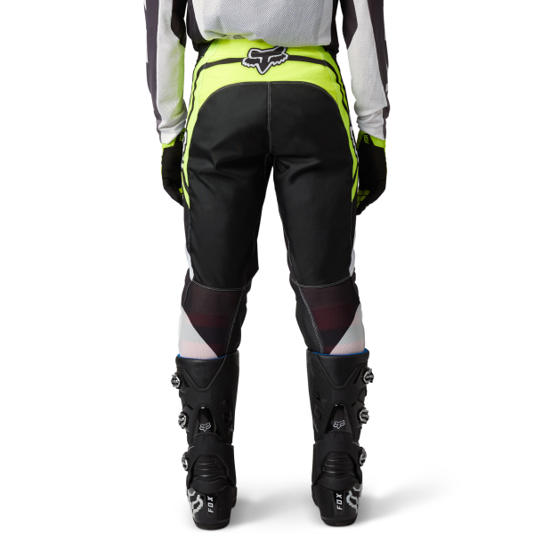 Pantalon de Motocross Ventilé Fox Airline Sensory Jaune Modèle Arrière