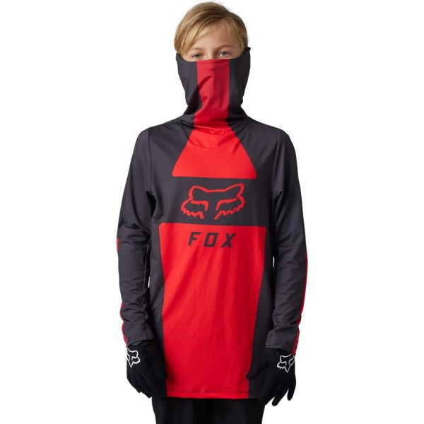 Chandail de Motocross Ranger Drive Krux SXS Junior Rouge/Noir essayage de face