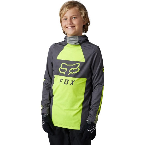 Chandail de Motocross Ranger Drive Krux SXS Junior Haute-Visibilité/Noir sans buff de face