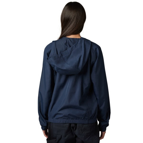 Manteau Coupe-Vent Boundary Femme Bleu Foncé Derrière