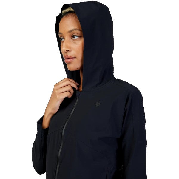 Manteau Adapt Femme Noir avec capuchon de haut