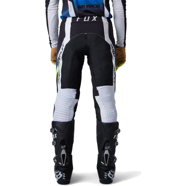 Pantalon de Motocross Flexair Pro Circuit Foyl Noir/Blanc essayage de dos
