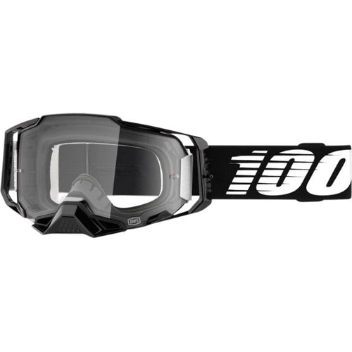 Lunettes de Motocross Armega Lentille Claire 100% Noir