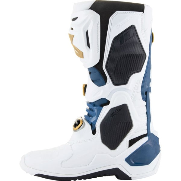 Bottes de Motocross Tech 10 Arlington - Édition Limitée Blanc/Bleu de droite