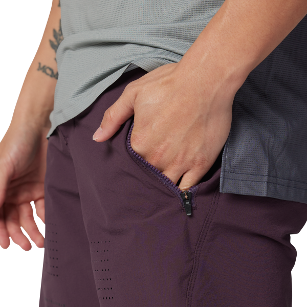 Short de Vélo de Montagne FOX Flexair Mauve Poche