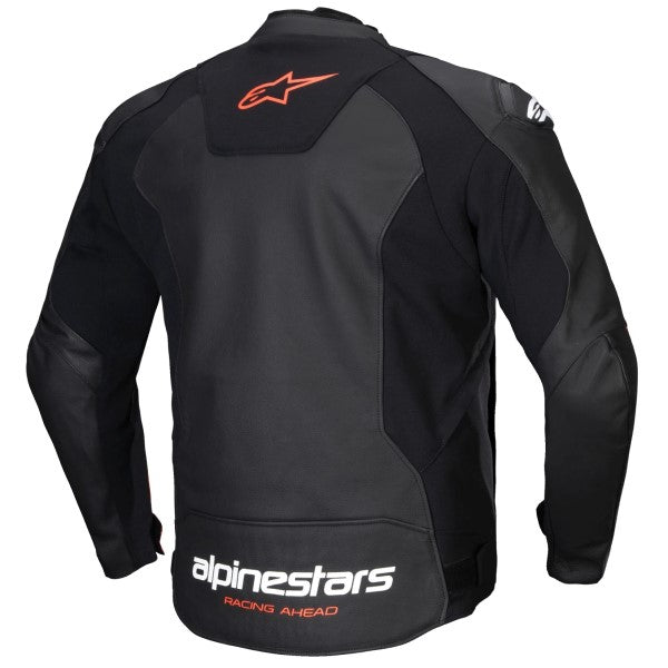 Manteau de Moto Faster v3 Noir/Orange, Dos