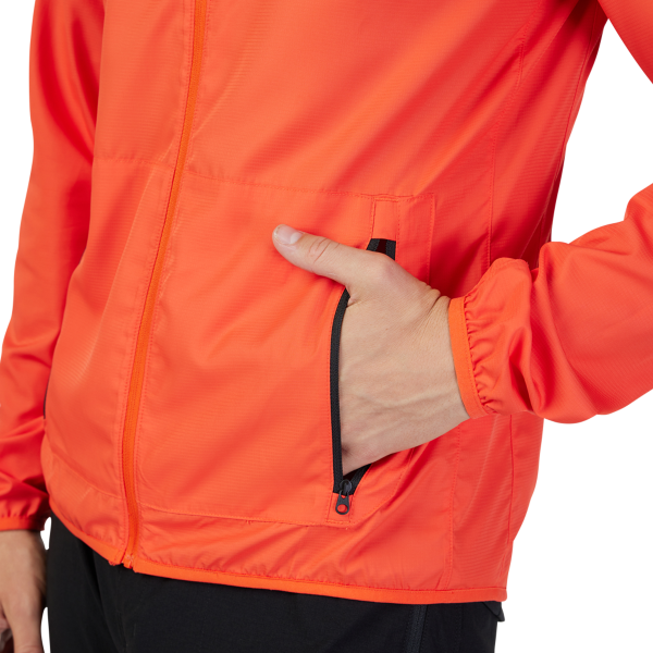 Veste de Vélo coupe-vent Fox Ranger Orange Poche