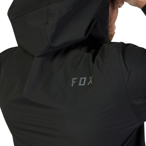 Veste de Vélo FOX Ranger 2,5-C Imperméable Noir Capuche