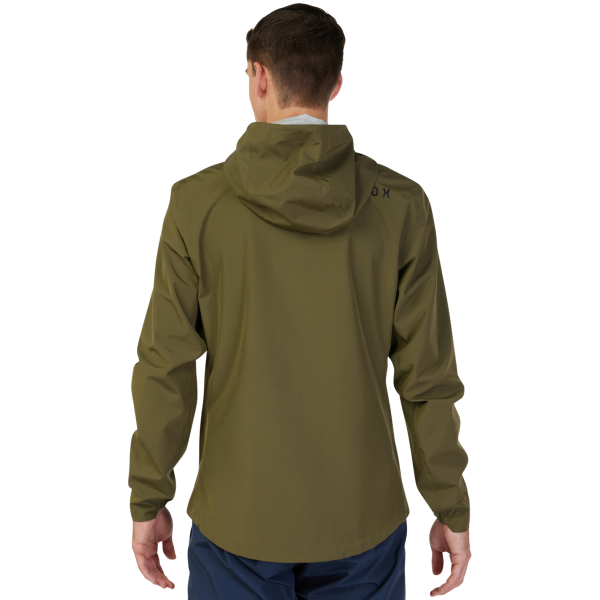 Veste de Vélo FOX Ranger 2,5-C Imperméable Olive Modèle Dos