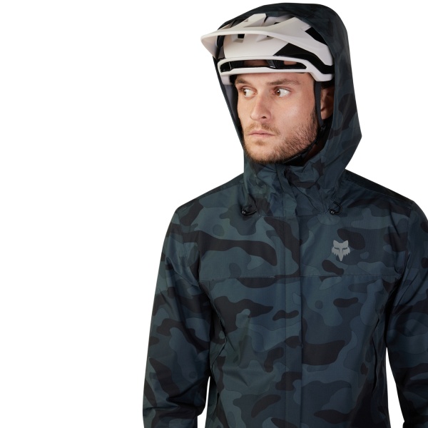 Veste de Vélo FOX Ranger 2,5-C Imperméable Camo Casque 