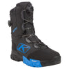 Bottes de Motoneige Adrenaline Pro S GTX BOA Klim noir et bleu, de 3/4