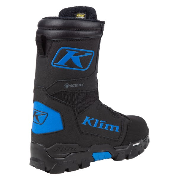 Bottes de Motoneige Klutch GTX BOA Klim noir et bleu, arrière