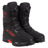 Bottes de Motoneige Klutch GTX BOA Klim noir et rouge, de 3/4