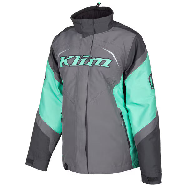 Manteau de Motoneige Spark Femme - Liquidation Klim/gris vert, de face