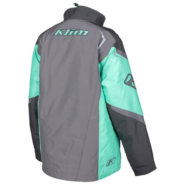 Manteau de Motoneige Spark Femme - Liquidation Klim/gris vert, de dos