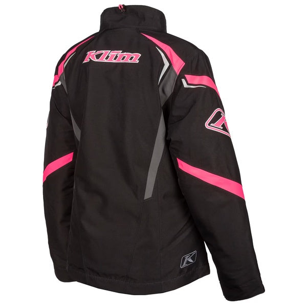 Manteau de Motoneige Spark Femme - Liquidation Klim/noir, rose, de dos