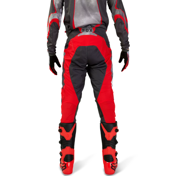 Pantalon de Motocross Fox 180 Atlas Gris/Rouge Dos