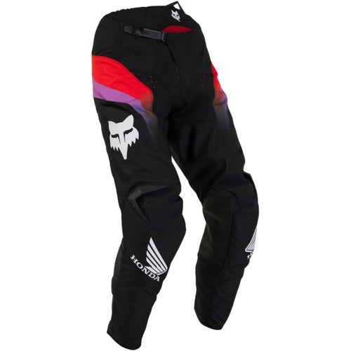Pantalon de Motocross 180 Honda Noir/Multicolore incliné de face