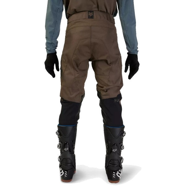 Pantalon de Motocross Defend Off Road Brun essayage de dos