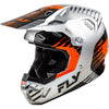 Casque de Motocross Formula CP Slice Gris/Orange incliné de droite