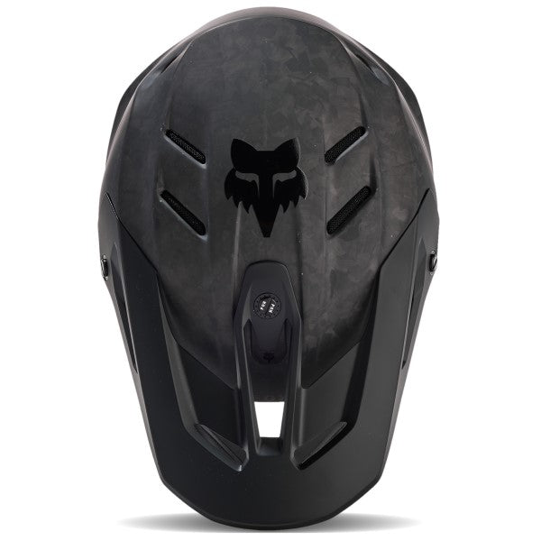 Casque de Motocross V3 RS Carbon Noir Mat de Dessus