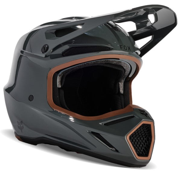 Casque de Motocross V3 RS Carbon Gris de Droite