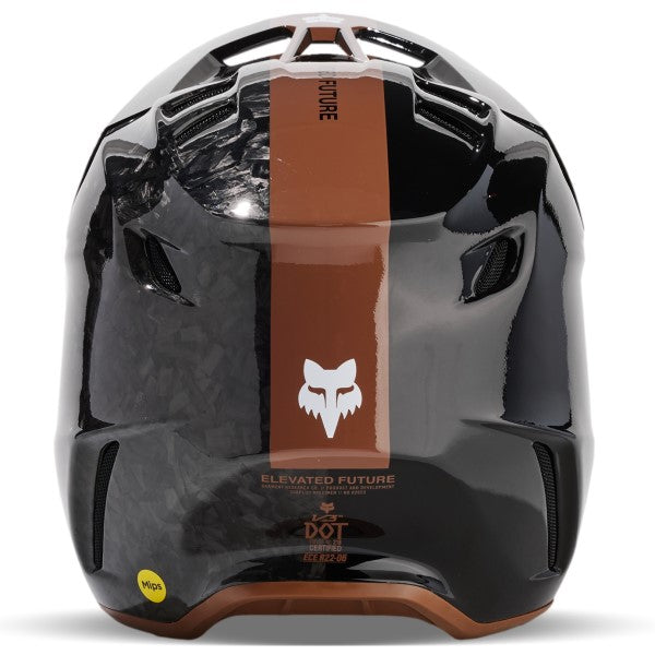 Casque de Motocross V3 RS Optical Noir Derrière