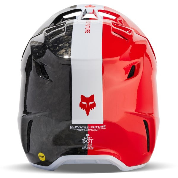 Casque de Motocross V3 RS Optical Rouge Derrière