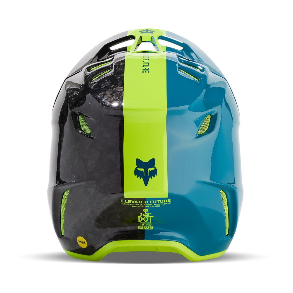 Casque de Motocross V3 RS Optical Bleu Derrière