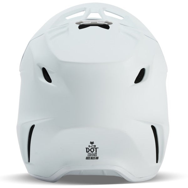 Casque de Motocross V3 Solid Blanc Derrière