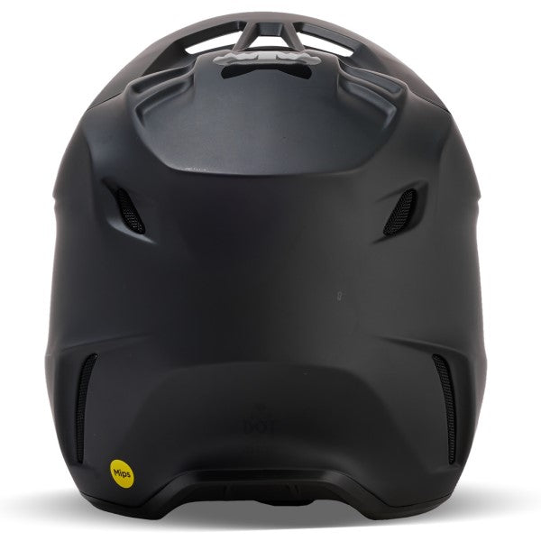 Casque de Motocross V3 Solid Noir Derrière