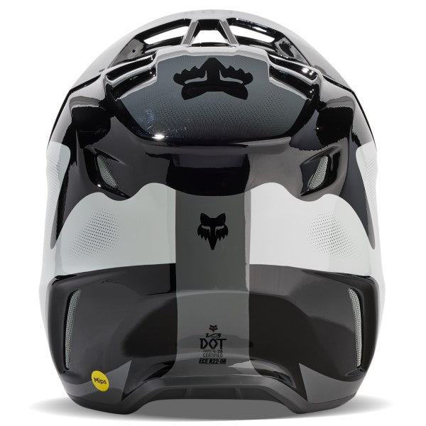 Casque de Motocross V3 Revise Noir/Gris Derrière