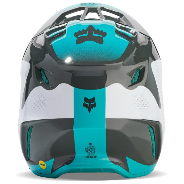 Casque de Motocross V3 Revise Gris/Bleu Derrière