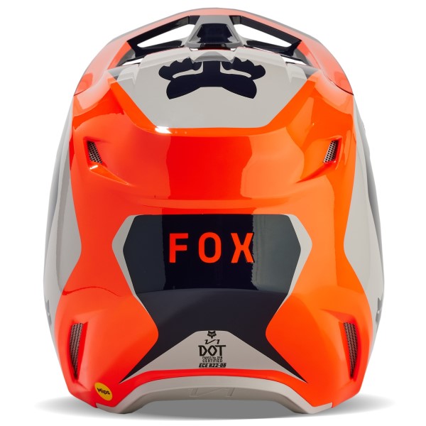 Casque de Motocross V1 Nitro Orange Derrière