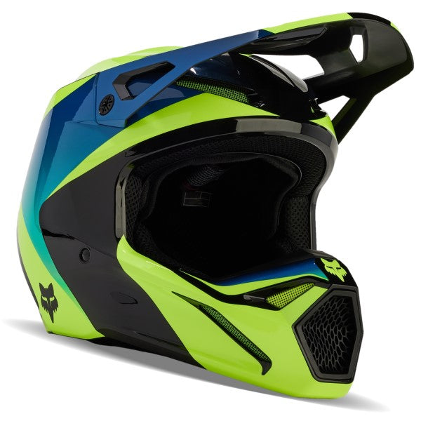 Casque de Motocross V1 Streak Bleu/Jaune