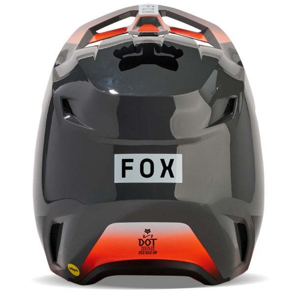 Casque de Motocross V1 Ballast Gris/Orange Derrière