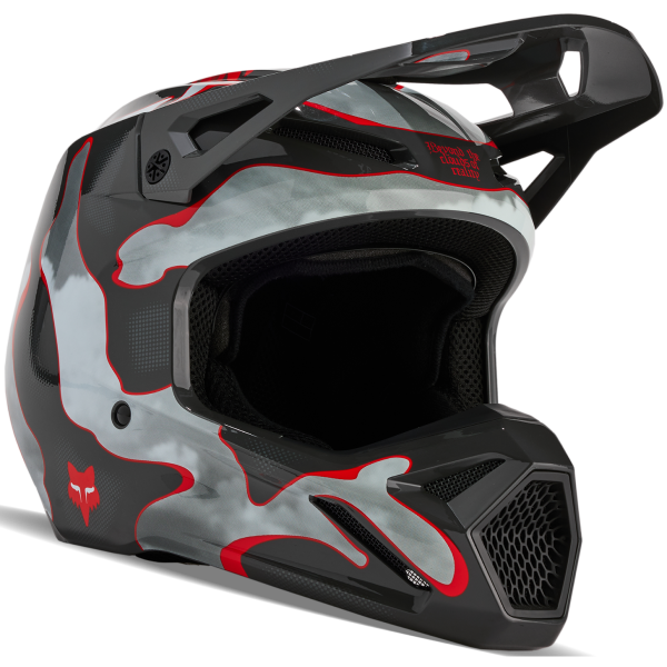 Casque de Motocross FOX V1 Atlas Gris/Rouge