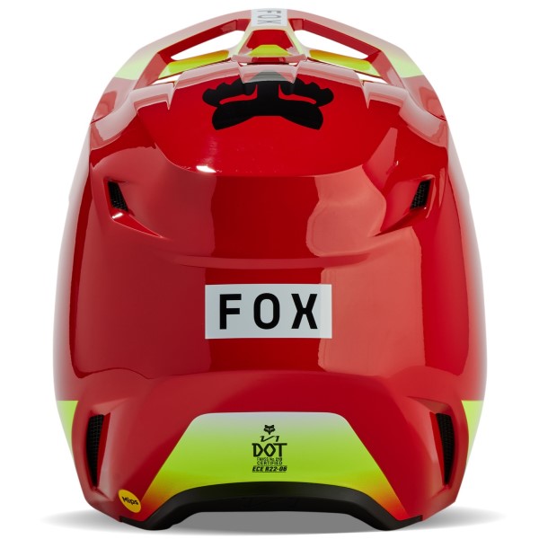 Casque de Motocross V1 Ballast Junior Rouge Derrière