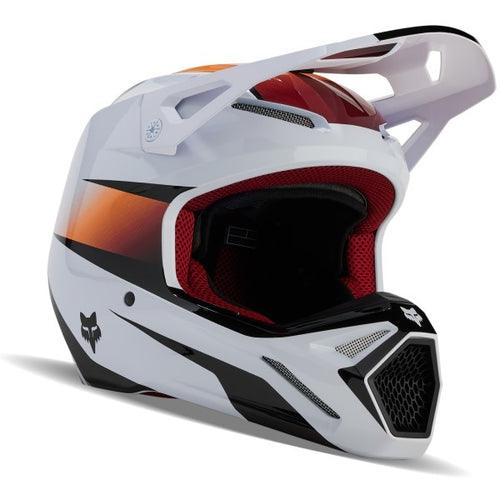 Casque de Motocross V1 Flora Junior Blanc/Orange