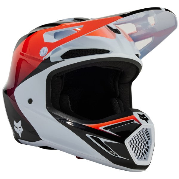 Casque de Motocross V3 Streak Junior Blanc/Orange