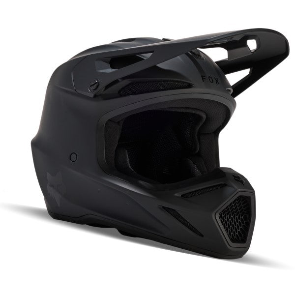 Casque de Motocross V3 Solid Junior Noir Mat